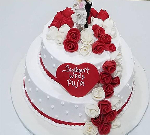 Double Decor Wedding Cake 1
